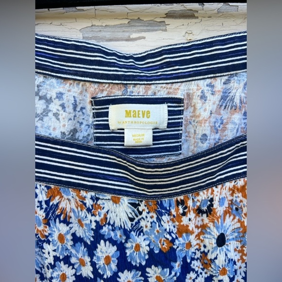 Anthropologie Maeve Caryn Square Neck Ditsy Floral Cottagecore Beachy Tank Top - Picture 5 of 6